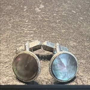 1960s swank mother-of-pearl cufflinks from 40 yr collection